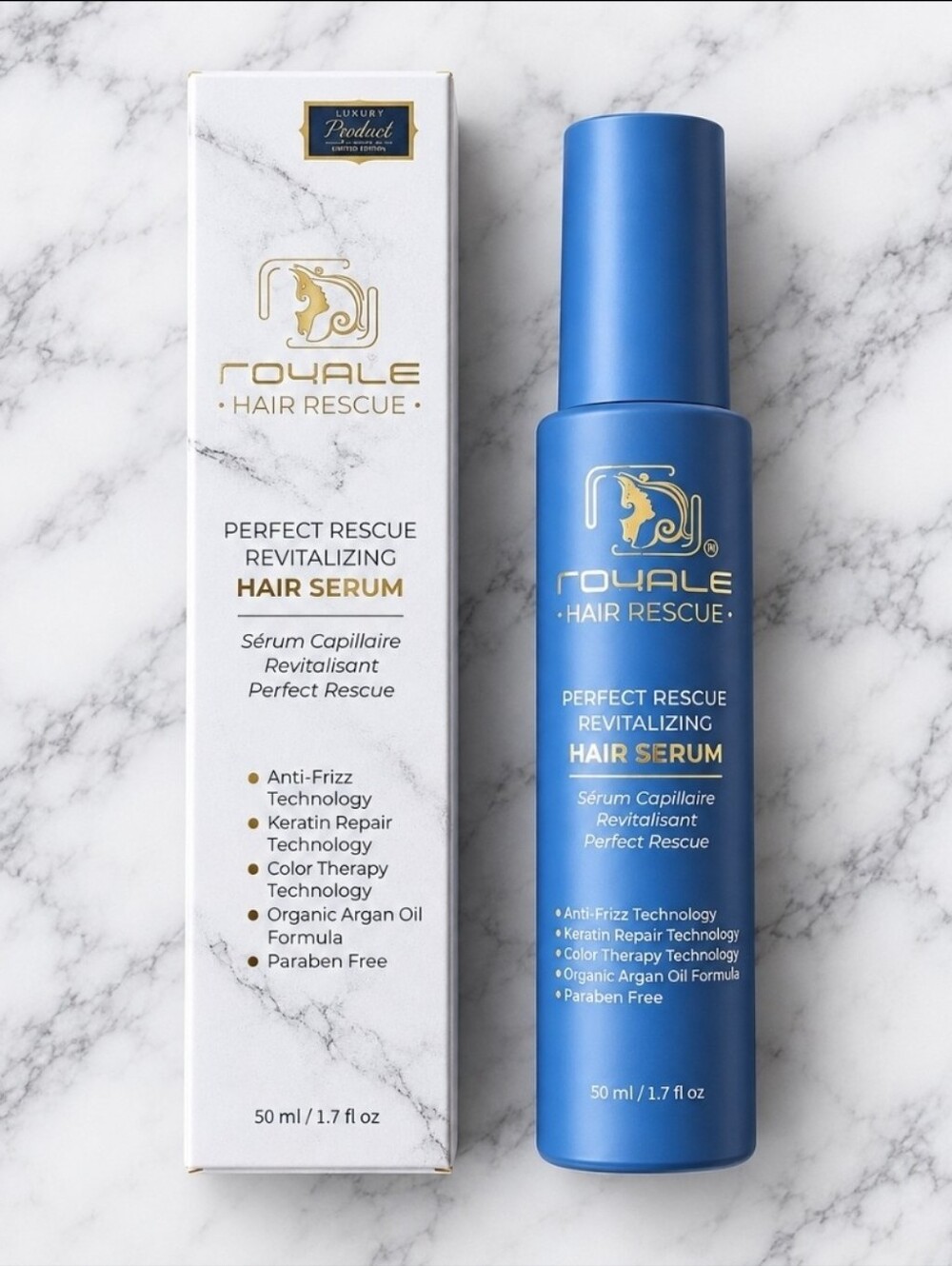 Royale Hair Rescue Perfect Rescue Revitalizing Hair Serum 1.7 oz NIB!